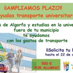 ¡¡AMPLIAMOS PLAZO!! Ayudas para el transporte universitario